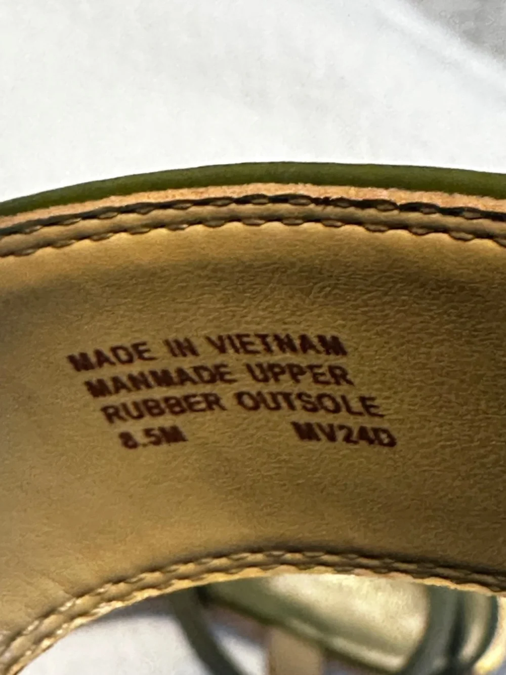 Michael Kors Olive Green Espadrille Platform Sandals W Size 8.5 with Ankle Strap